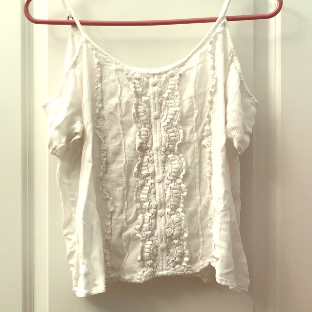 White off the shoulder shirt